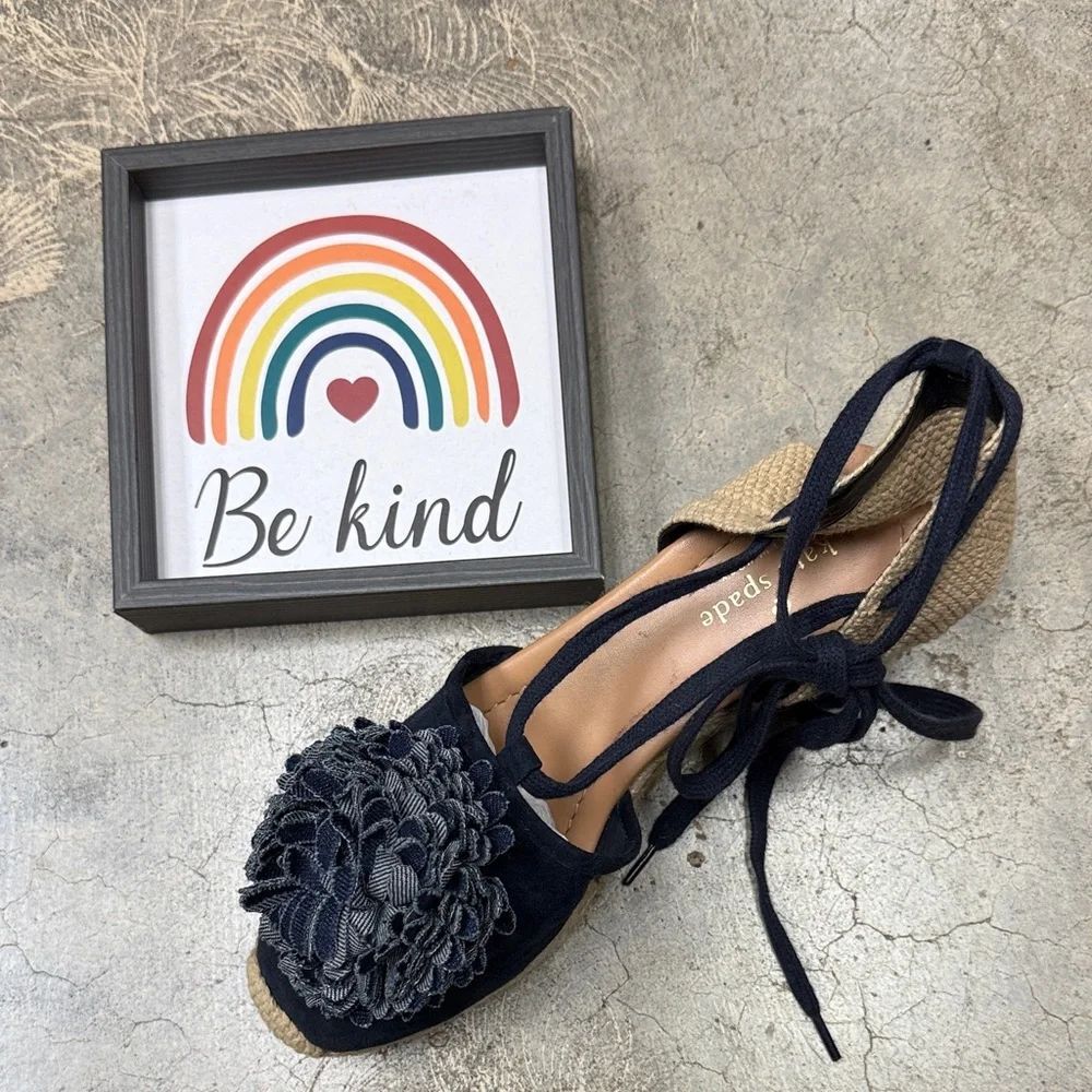 * Kate Spade Dark Blue Espadrille Sandals